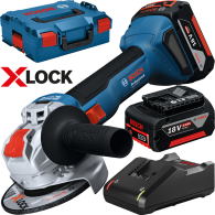 BOSCH GWX 18V-8 Polizor unghiular brushless, cu 2 acumulatori ProCore Li-Ion, 4Ah, diametru disc 125 mm + L-BOXX, cu X-LOCK