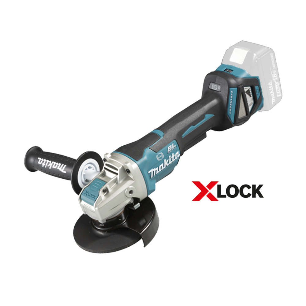 MAKITA DGA519Z Polizor unghiular brushless, cu regulator Li-Ion, diametru disc 125 mm, fara acumulator in set, cu X-LOCK (SOLO)