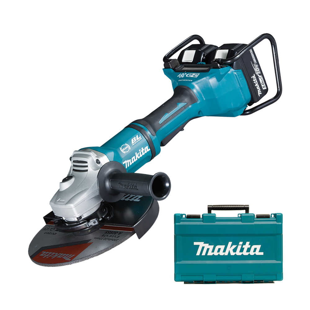 MAKITA DGA901T2U2 Polizor unghiular brushless si wireless (230 diametru disc), cu 2 acumulatori Li-Ion, 18V, 5Ah