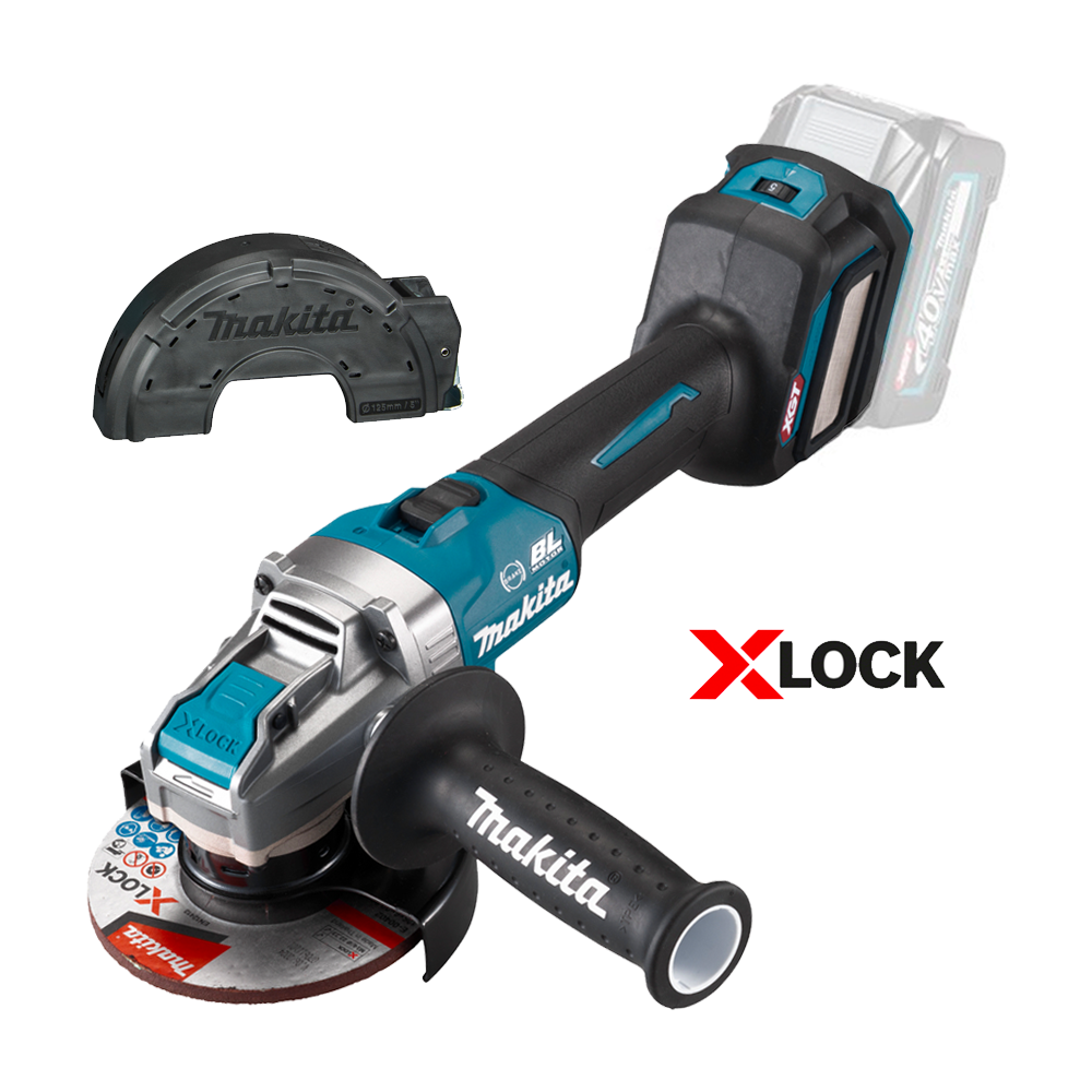 MAKITA GA041GZ Polizor unghiular brushless Li-Ion, 40V XGT, Li-Ion, diametru disc 125 mm, fara acumulator in set (SOLO)