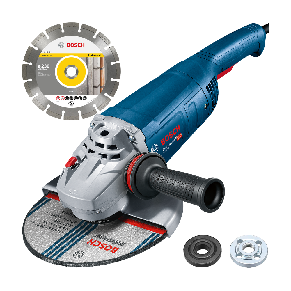 BOSCH GWS 22-230 J Polizor unghiular 2200 W, diametru disc 230 + Disc diamantat universal 230 mm