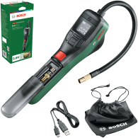 Bosch EasyPump Pompa pneumatica cu acumulator integrat, 3.6V, 3Ah, 10bar, cablu USB + geanta