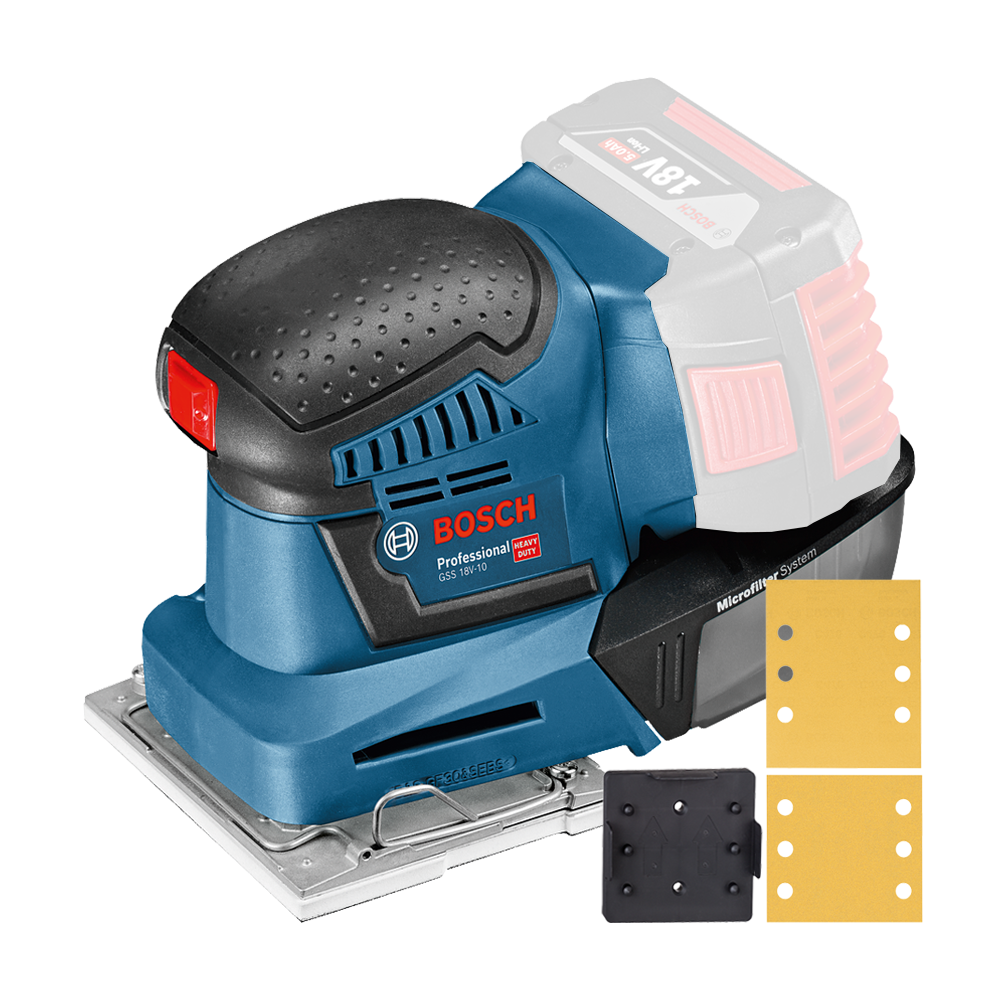 BOSCH GSS 18V-10 (SOLO) Slefuitor cu vibratii Li-Ion, fara acumulator in set