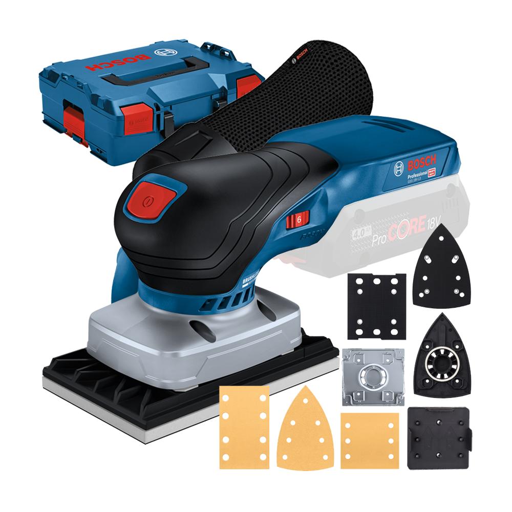 BOSCH GSS 18V-13 (SOLO) Slefuitor cu vibratii Li-Ion + L-BOXX, fara acumulator in set