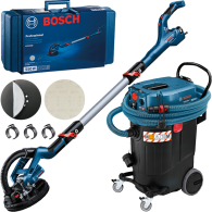 BOSCH GTR 550 Slefuitor pentru pereti/tavan/gips-carton + GAS 55 M AFC Aspirator universal 1200 W cu furtun antistatic