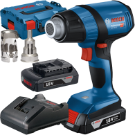 BOSCH GHG 18V-50 Suflanta cu aer cald cu 2 acumulatori Li-Ion, 18V, 2Ah + Incarcator de 2Ah + L-BOXX