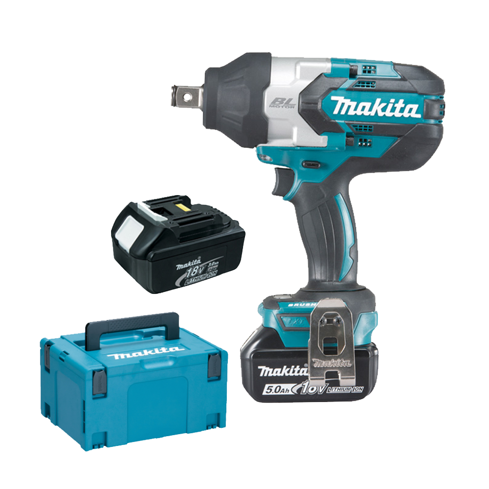 MAKITA DTW1001RTJ Masina de insurubat cu impact brushless, cu 2 acumulatori Li-Ion, 18V, 5Ah, 1050Nm