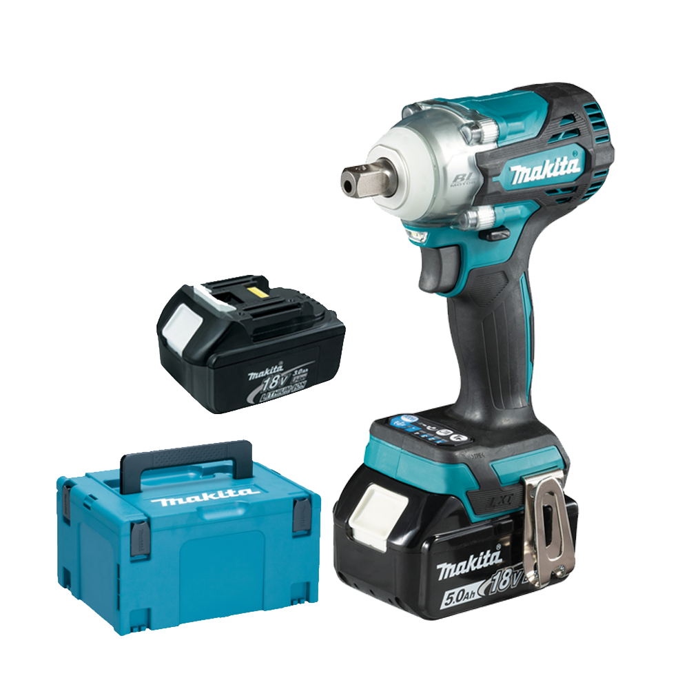 MAKITA DTW301RTJ Masina de insurubat cu impact brushless, cu 2 acumulatori Li-Ion, 18V, 5Ah, 330Nm