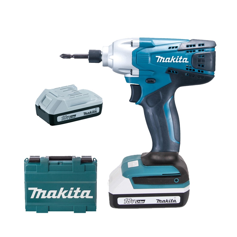 MAKITA TD127DWE Masina de insurubat cu impact cu 2 acumulatori Li-Ion, 18V TIP G, 1.3Ah, 140Nm