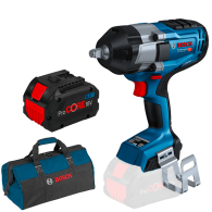 BOSCH GDS 18V-1000 (SOLO) Surubelnita cu impact brushless BITURBO, Li-Ion, 1000Nm, prindere 1/2" +  Acumulator 8Ah ProCore + Gea