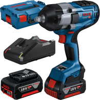 BOSCH GDS 18V-1000 Surubelnita cu impact brushless BITURBO cu 2 acumulatori Li-Ion, 5Ah, 1000Nm, prindere 1/2" + L-BOXX
