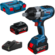 BOSCH GDS 18V-1050 H Surubelnita cu impact brushless BITURBO cu 2 acumulatori Li-Ion, 5Ah, 1050Nm, prindere 3/4" + L-BOXX