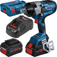 BOSCH GDS 18V-1600 HC Surubelnita cu impact brushless BITURBO cu 2 acumulatori Li-Ion, 8Ah, 2200Nm, prindere 3/4" + L-BOXX
