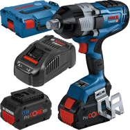 BOSCH GDS 18V-1600 HC Surubelnita cu impact brushless BITURBO cu 2 acumulatori Li-Ion, 8Ah, 2200Nm, prindere 3/4" + L-BOXX