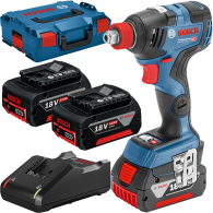 BOSCH GDX 18V-200 C Masina de insurubat cu impact brushless, Li-Ion, 200Nm +  Set 3 acumulatori Li-Ion, 18V, 5Ah + Incarcator +