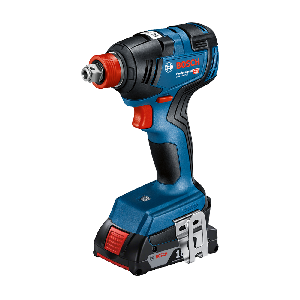 BOSCH GDX 18V-200 Masina de insurubat cu impact brushless, cu 1 acumulator Li-Ion, 2Ah, 200Nm (Fara incarcator!)