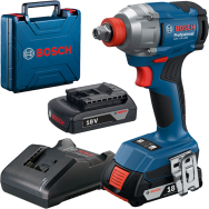 BOSCH GDX 18V-285 Masina de insurubat cu impact brushless, cu 2 acumulatori Li-Ion, 2Ah, 285Nm + Valiza