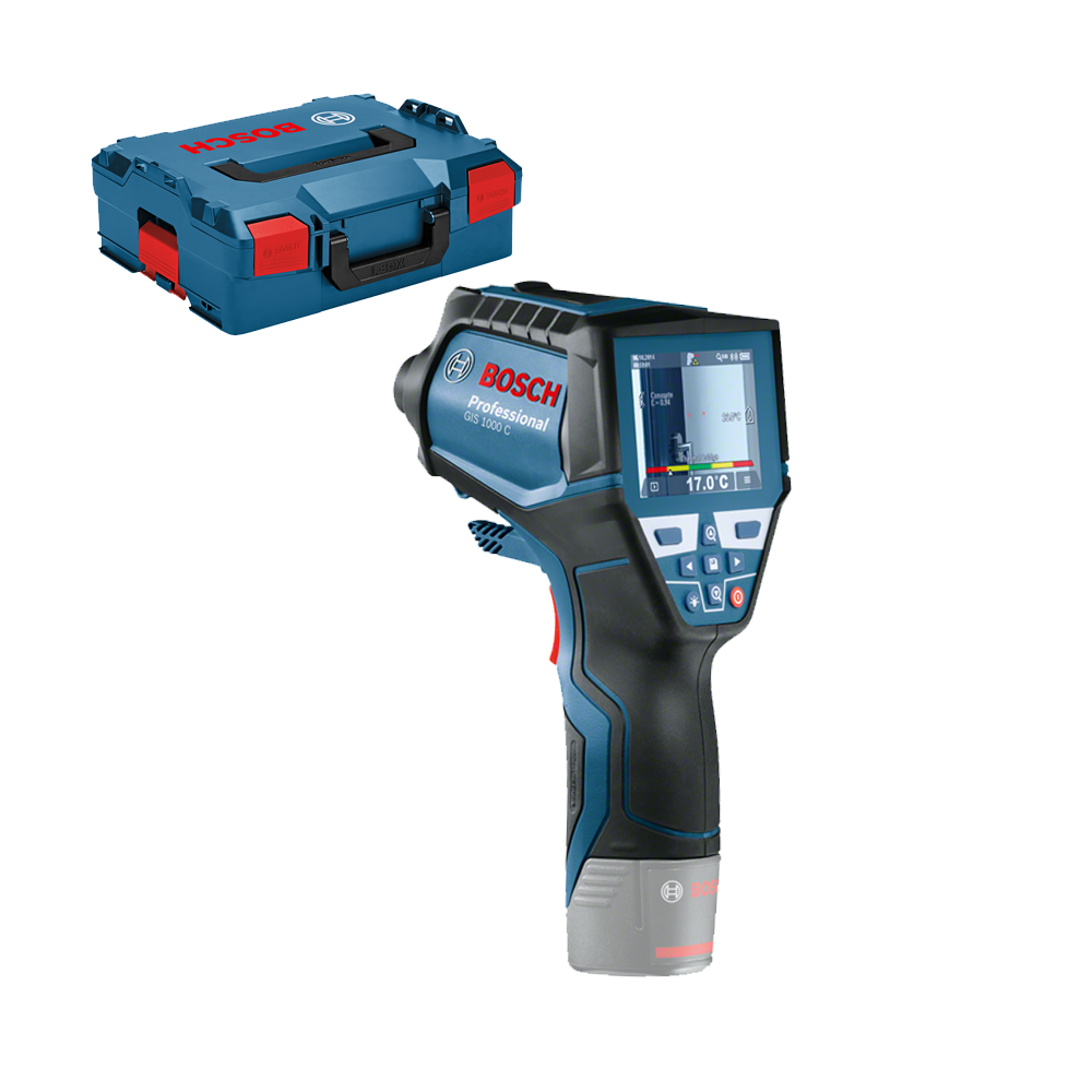 BOSCH GIS 1000 C (SOLO) Termodetector si umidometru cu bluetooth, Li-Ion + L-BOXX, fara acumulator in set
