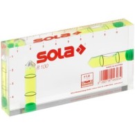 Nivelă sticla acrilica ( Boloboc ) pentru electricieni R100, 2 bule, 10cm - Sola-01622101