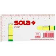 Nivelă sticla acrilica ( Boloboc ) pentru electricieni R100, 2 bule, 10cm - Sola-01622101