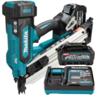 MAKITA BN001GD201 Pistol pentru cuie pentru lemn brushless, cu 2 acumulatori Li-Ion, 40V XGT, 2.5Ah, 50-90 mm