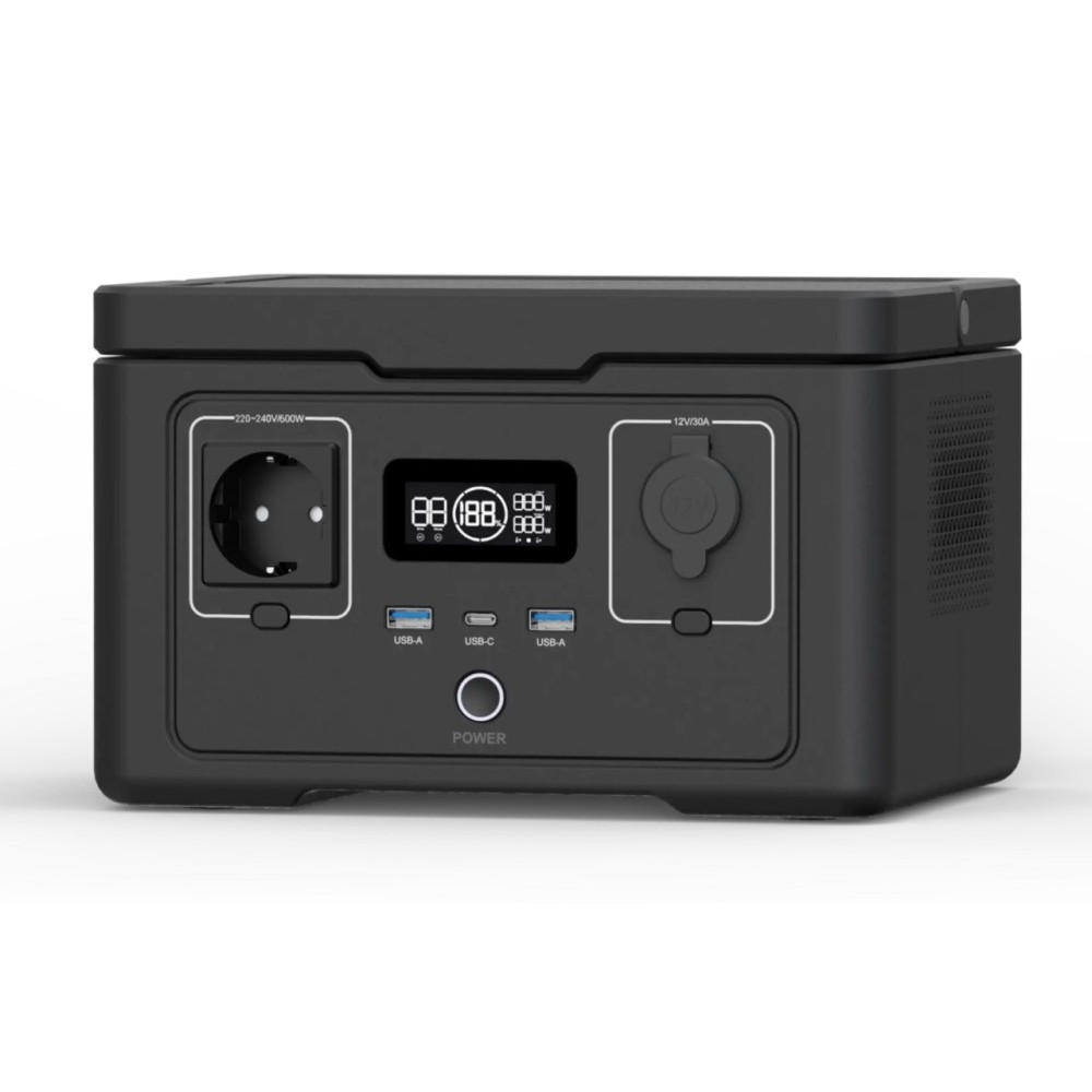 Statie acumulator portabil pentru incarcare electrica LongLife, LiFePO4, Generator Solar Power Station - 600W, 256Wh - CNO-PS600