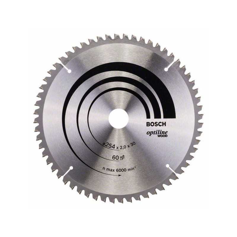 Bosch Panza ferastrau circular Optiline Wood, 254x30x2mm, 60T