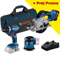 BOSCH Kit 4 scule 18V SET COMBI GSR+GDX+GBH+GWS+2x5+1xEXBA5.5