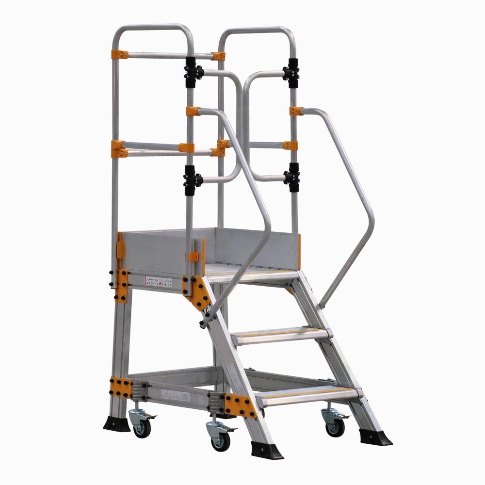 Platforma mobila cu autofranare EP2 din aluminiu, H lucru 2,75 m