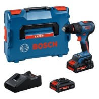 Bosch EXSB18V-90 Masina de gaurit 18V, 65Nm + 2 acumulatori EXBA18V-80 + incărcător rapid GAL 12V + L-BOXX