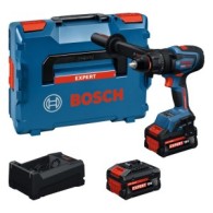 Bosch EXSB18V-150 Masina de gaurit 18V, 150Nm + 2 acumulatori EXBA18V + incărcător rapid GAL 12V + L-BOXX