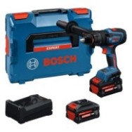 Bosch EXSB18V-150 Masina de gaurit 18V, 150Nm + 2 acumulatori EXBA18V + incărcător rapid GAL 12V + L-BOXX
