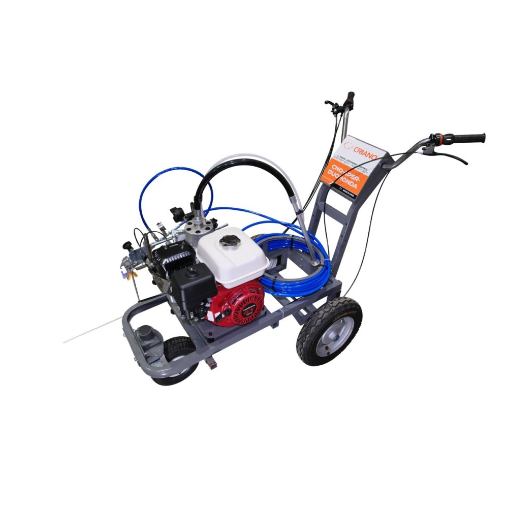 Echipament airless pentru trasat marcaje rutiere - Complet Echipat - 1/4", 2 pistoale, 1.8L/min, 5.5hp Honda - CNO-APSR-Duo-Hond