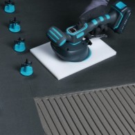 Vibrator profesional cu ventuza si variator de turatii digital pt. placi ceramice (2 acumulatori inclusi) - BIHUI-LFTBA-plus