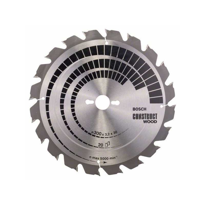 Bosch Panza ferastrau circular Construct Wood, 300x30x3.2mm, 20T