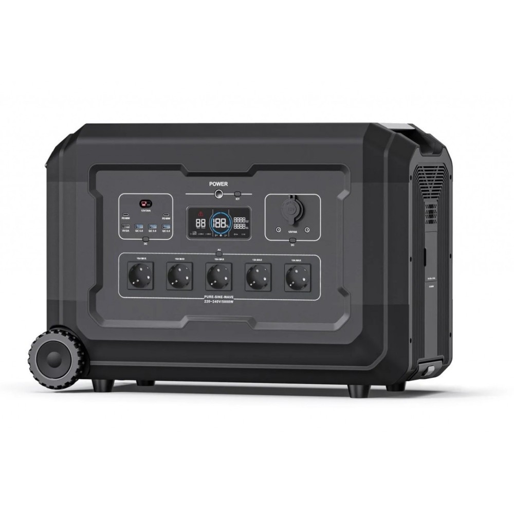 Statie acumulator portabil pentru incarcare rapida FastCharge, LiFePO4, Generator Solar Power Station - 5000W, 5040Wh - CNO-PS5