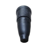 Cupla Schuko 16A/250V, IP44, negru, cauciuc