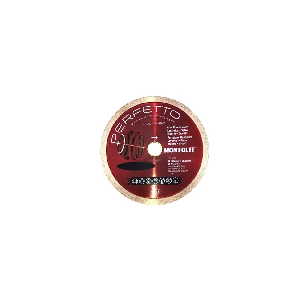 Disc Montolit CPF180 PERFETTO gresie portelenata/ceramica/sticla/marmura/granit Ø 180 mm M22.2