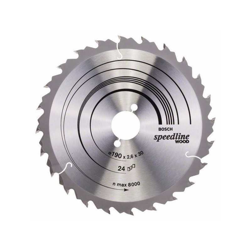 Bosch Panza ferastrau circular Speedline Wood, 190X30x2.4mm, 24T