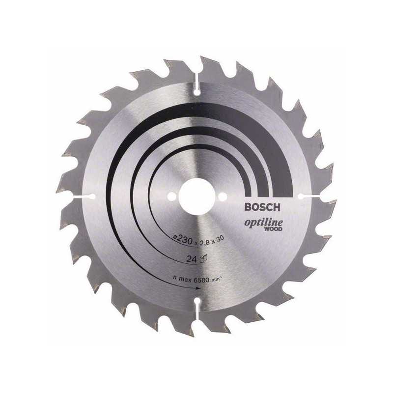 Bosch Panza ferastrau circular Optiline Wood, 230x30x2.8mm, 24T