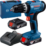 BOSCH PRO GSB 18V-25 Masina de gaurit cu percutie cu 2 acumulatori Li-Ion, 2Ah, 60Nm, cu incarcator 2Ah + Valiza