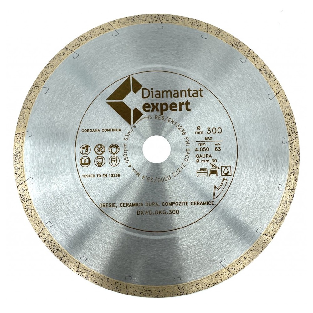 Disc DiamantatExpert pt. Ceramica dura, portelan pt. terase gros - 300x60 (mm) Ultra Premium - DXWD.DKG.300.60