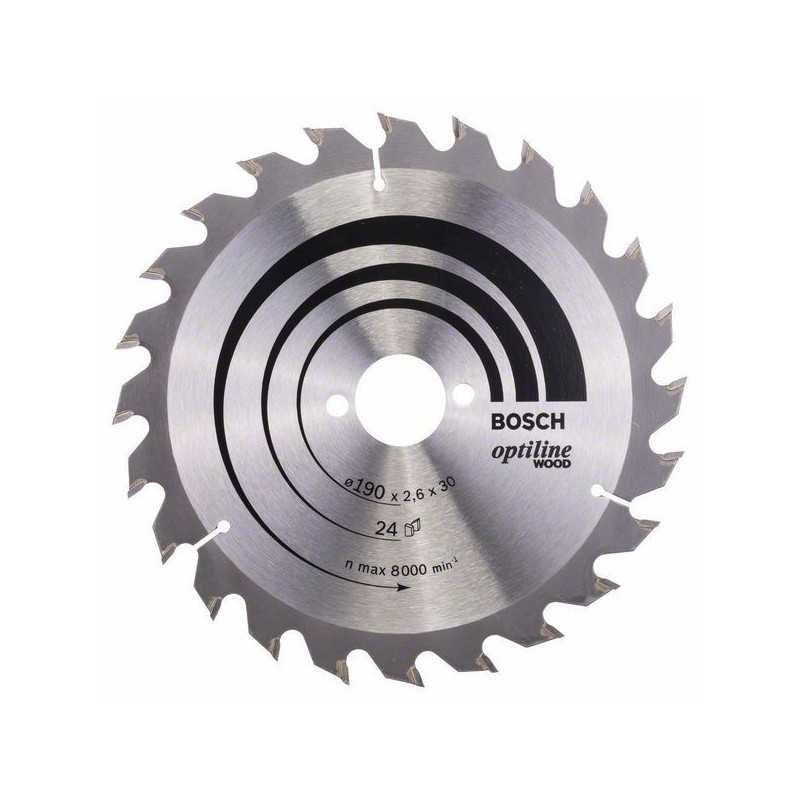 Bosch Panza ferastrau circular Optiline Wood, 190x30x2.6mm, 24T