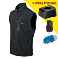 BOSCH GHV 12+18V XA Vesta incalzita Li-Ion, cu 1 acumulator 12V, 2Ah + adaptor 12V + incarcator GAL12V-20 - marime L
