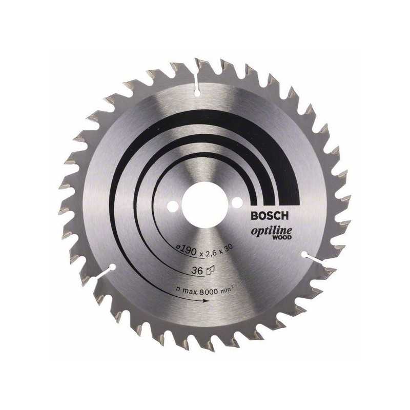 Bosch Panza ferastrau circular Optiline Wood, 190x30x2.6mm, 36T