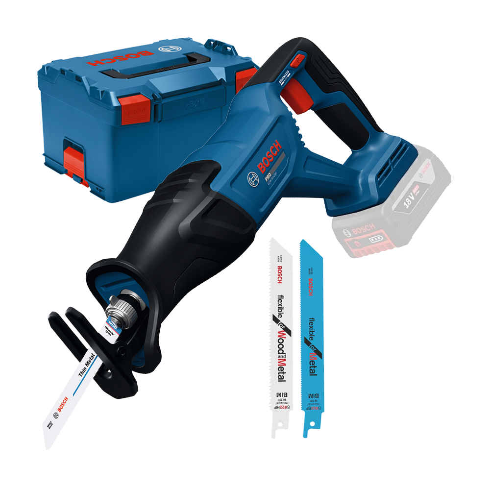 BOSCH GSA18V-280 (SOLO) Ferastrau sabie brushless Li-Ion + Valiza L-BOXX, fara acumulator si incarcator in set