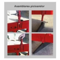 Gard mobil stradal TEKCNOPLAST, dim. 196 x 100cm, rosu