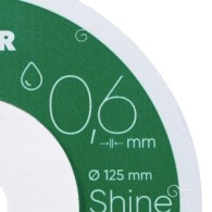 Disc diamantat DiStar Shine ultra-subtire (0.6mm) pt. Gresie portelanata, placi ceramice - 125x22.23 (mm) Super Premium - DiStar