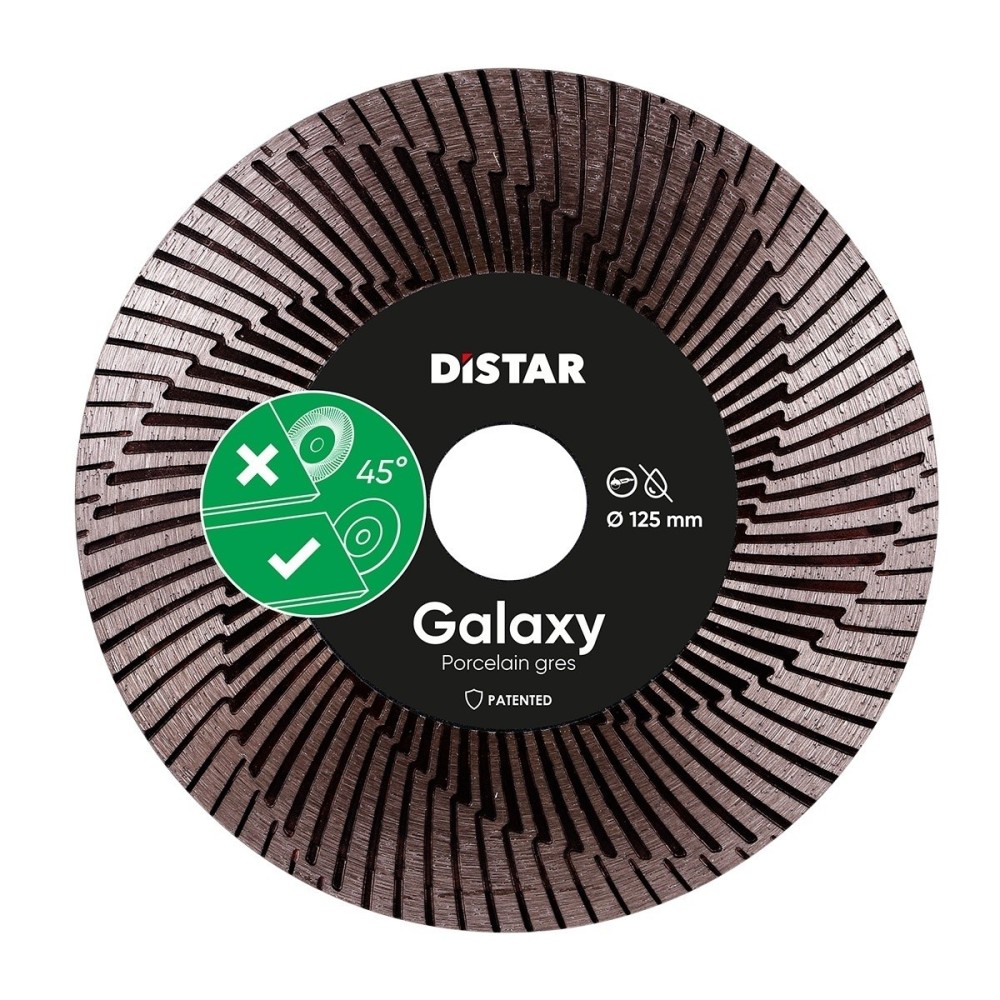 Disc diamantat pt. taiat si slefuit Galaxy pt. Gresie portelanata, placi ceramice - 125x30x22.23 (mm) Ultra Premium - DiStar-111