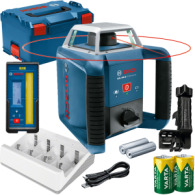 BOSCH GRL 400 H Nivela laser rotativa (400 m) + LR 45 Receptor + Valiza L-BOXX